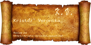 Kristó Veronika névjegykártya