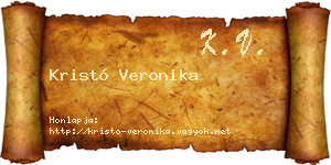 Kristó Veronika névjegykártya