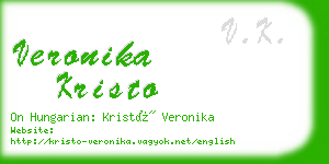 veronika kristo business card